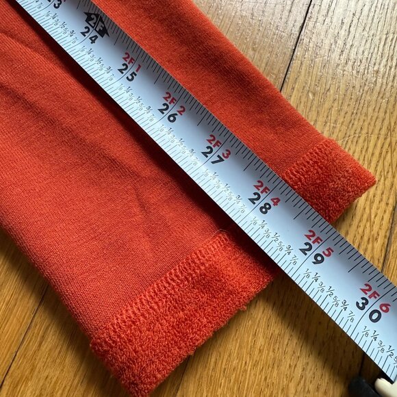 Patagonia Size M Burnt Orange Merino Wool 1/4 Zip Performance Base Layer Shirt - Picture 15 of 16
